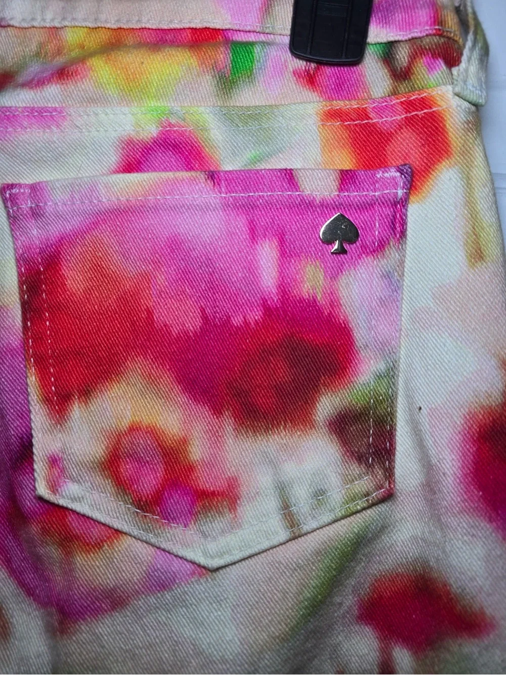 Kate Spade Broome Street Watercolor Floral Skinny Jeans Sz 29 Pants Vibrant
